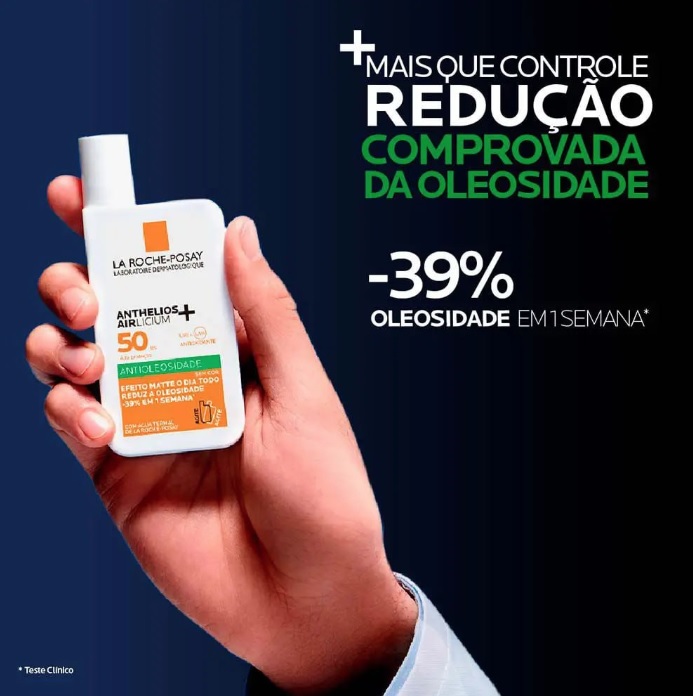 Protetor solar facial antioleosidade anthelios airlicium fps 50 sem cor 40ml La Roche-posay
