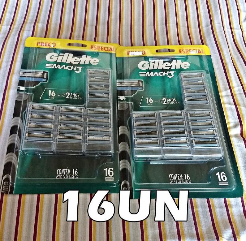 Carga para Aparelho de Barbear Gillette – Mach 3 16 Unidades