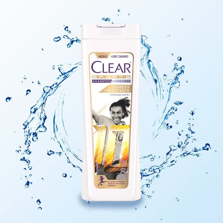Shampoo Anticaspa Clear Sports Women Limpeza Hidratante 200ml