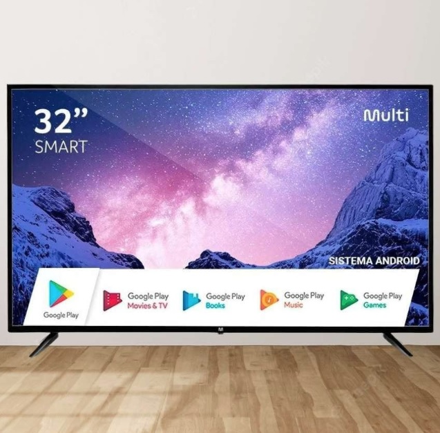 Smart TV Multi 32 Polegadas HD, HDMI, USB, Wifi e Android Integrado, Google Assistente – TL042