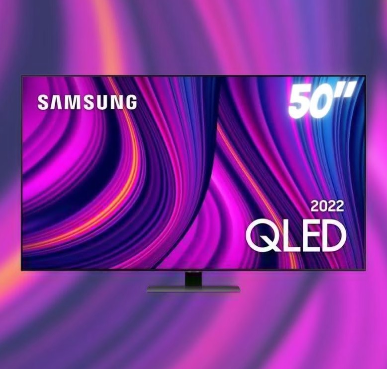 Smart TV Samsung 50 Polegadas QLED 4K, 4 HDMI, 2 USB, Wi-Fi, Bluetooth, Modo Game, IA, Alexa e Google Assistente, Preto – QN50Q80BAGXZD