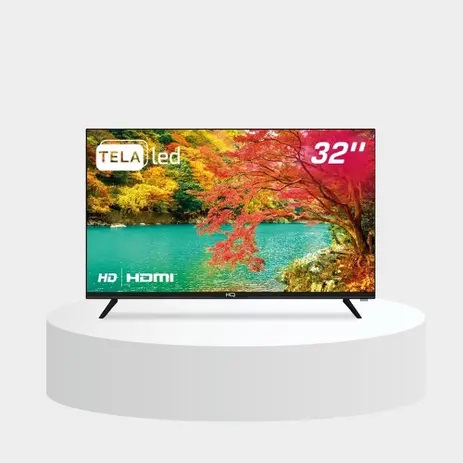 TV LED 32″ HQ HD com Conversor Digital Externo 2 HDMI 2 USB e Design Slim