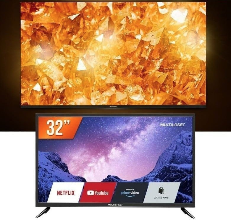 Smart TV Multilaser TL020 DLED Linux HD 32″ 100V/240V