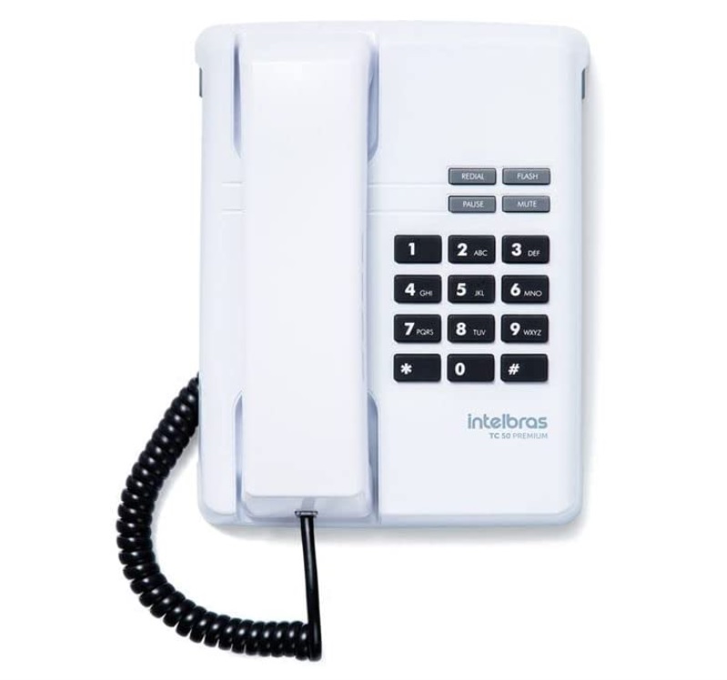 Telefone Com Fio TC 50 PREMIUM Branco Intelbras