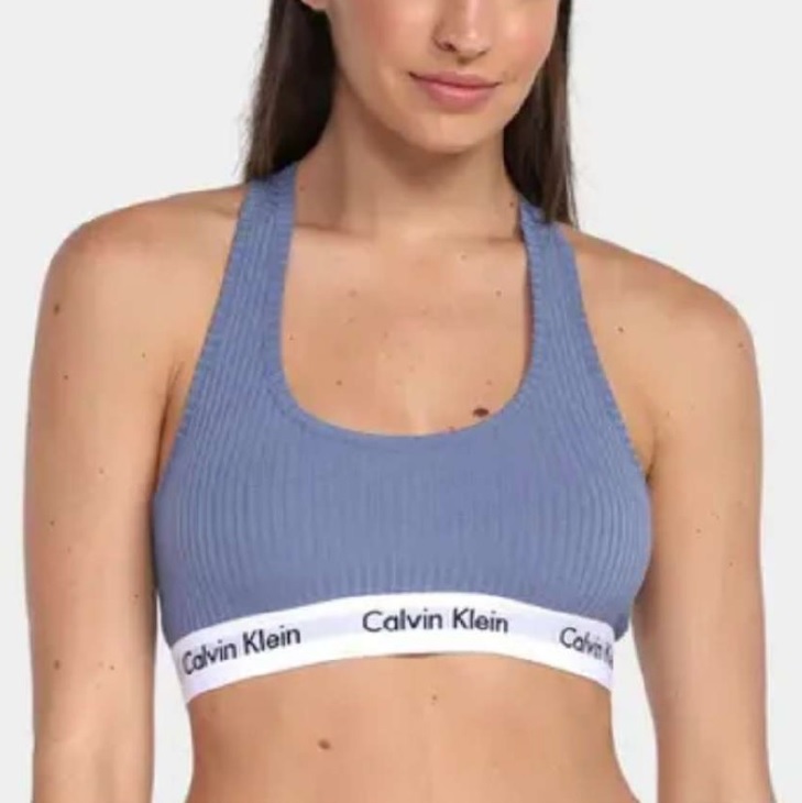 Top Nadador Calvin Klein Canelado Feminino