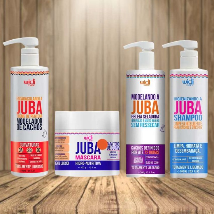 Widi Care Juba Kit – Leave-In + Máscara + Geléia + Shampoo