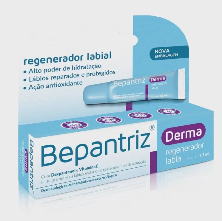 Bepantriz Derma Regenerador Labial com 7,5ml