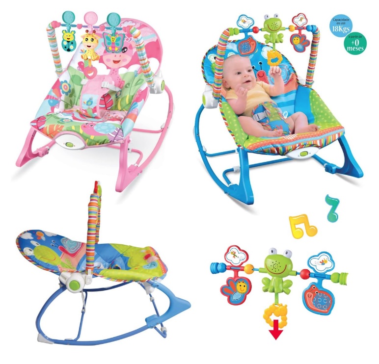 Cadeira de Descanso Musical FunTime até 18kgs, Maxi Baby, Colorido