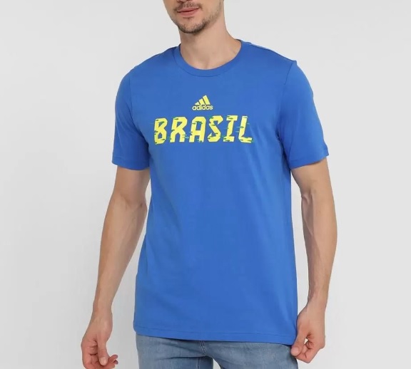 Camiseta Adidas Fan Wear Brasil Masculina