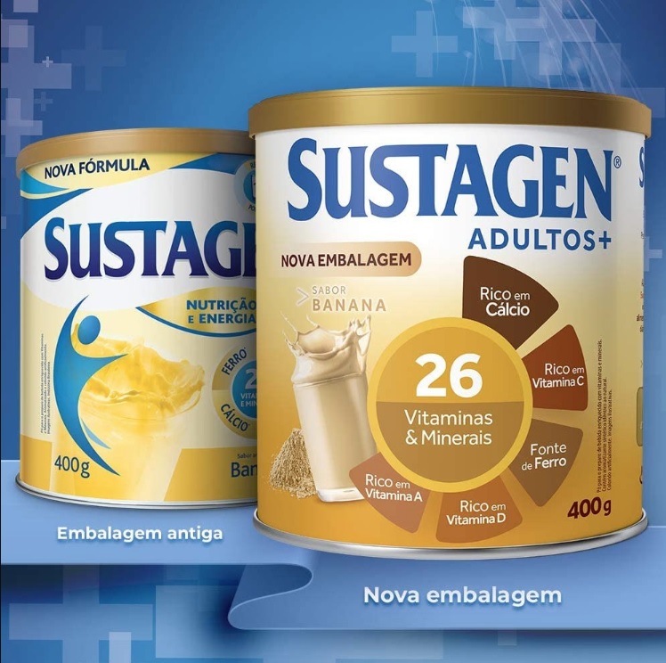 Complemento Alimentar Sustagen Adultos+ Sabor Banana – Lata 400g