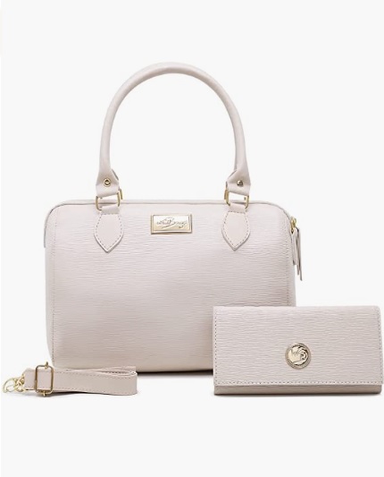 Conjunto de Bolsa Baú Pequena Feminina Com Alça Transversal e de Mão + Carteira Willibags