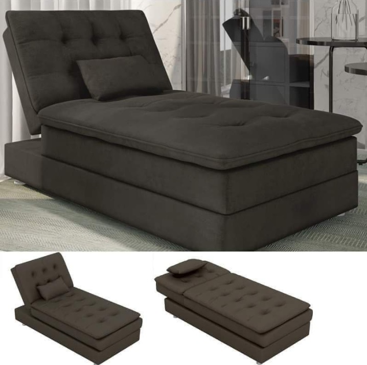 Divã Suede Penélope Matrix – Cappuccino