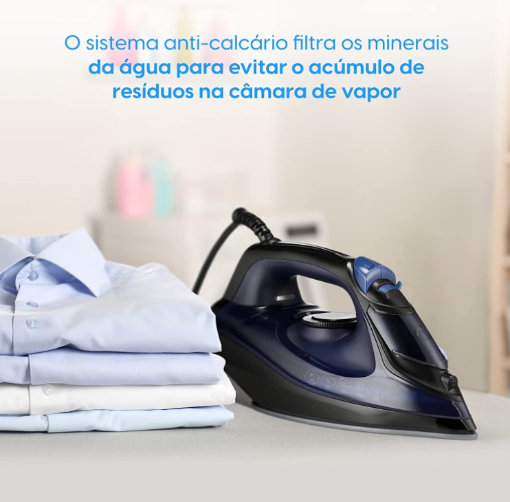 Elgin FERRO A VAPOR IRON GLIDE 127V FVA2001 –, Preto e Azul