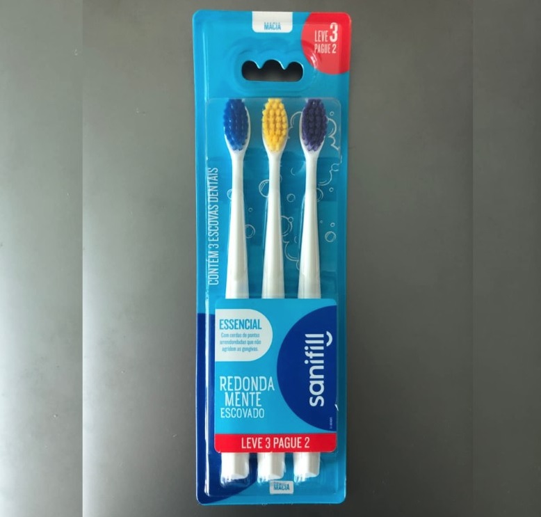 Escova de Dente Sanifill Essencial Leve 3 pague 2 – Cerdas Macias – Cores sortidas, Sanifill