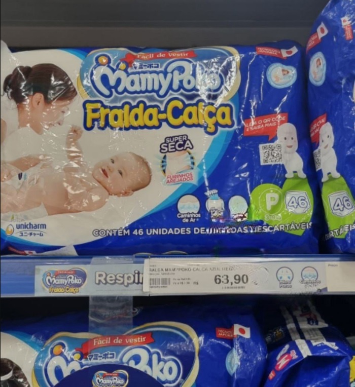 Fralda-Calça MamyPoko Tamanho P, 46 unidades