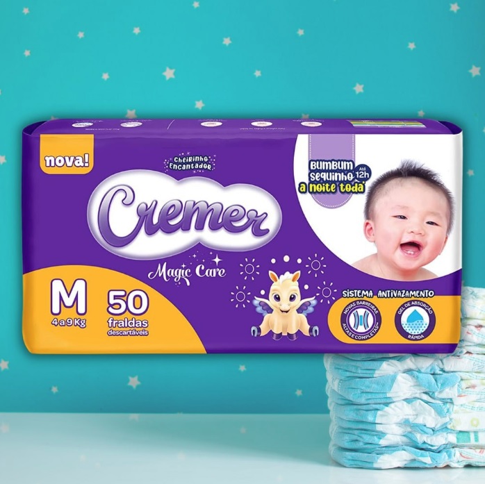 Fralda Cremer Mega M 50 Unidades
