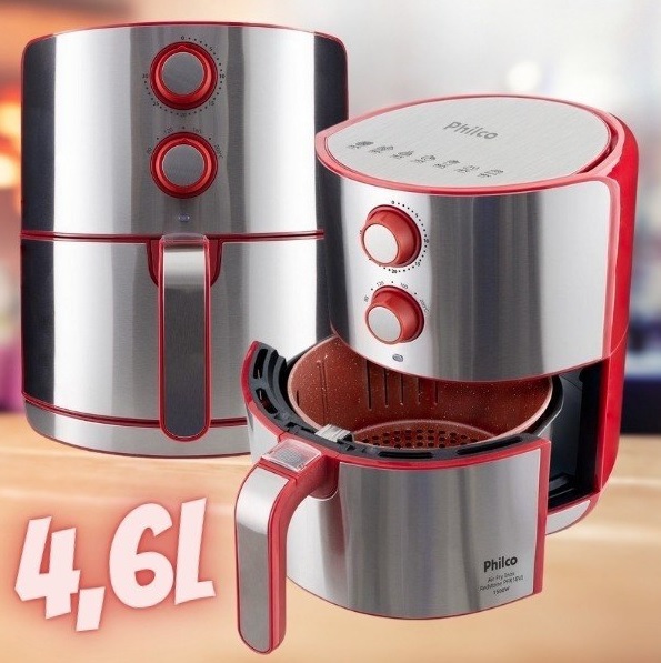 Fritadeira Air Fry Philco Inox Redstone PFR18VI 1500W 4,6L