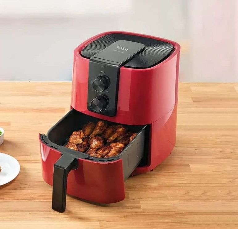Fritadeira Elétrica Cuisine Fry Gourmet Elgin 5,5 Litros Vermelha com cesta removível 110V – Airfryer