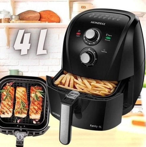 Fritadeira Elétrica sem Óleo/Air Fryer Mondial – AFN-40-BF Preta com Timer 220v