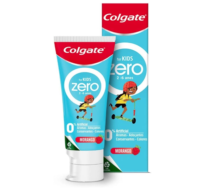 Gel Dental Colgate Zero Kids Morango 70g, Colgate