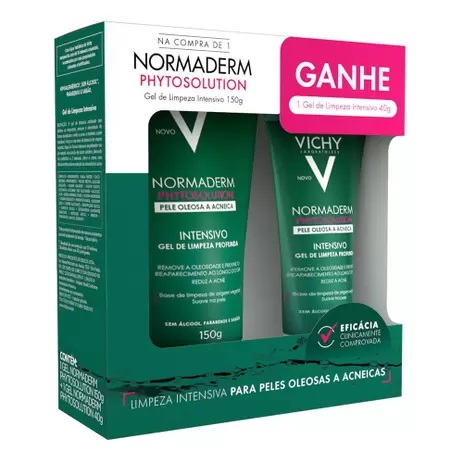 Gel de Limpeza Facial Vichy Normaderm Phytosolution Kit Promocional – 150g + 40g