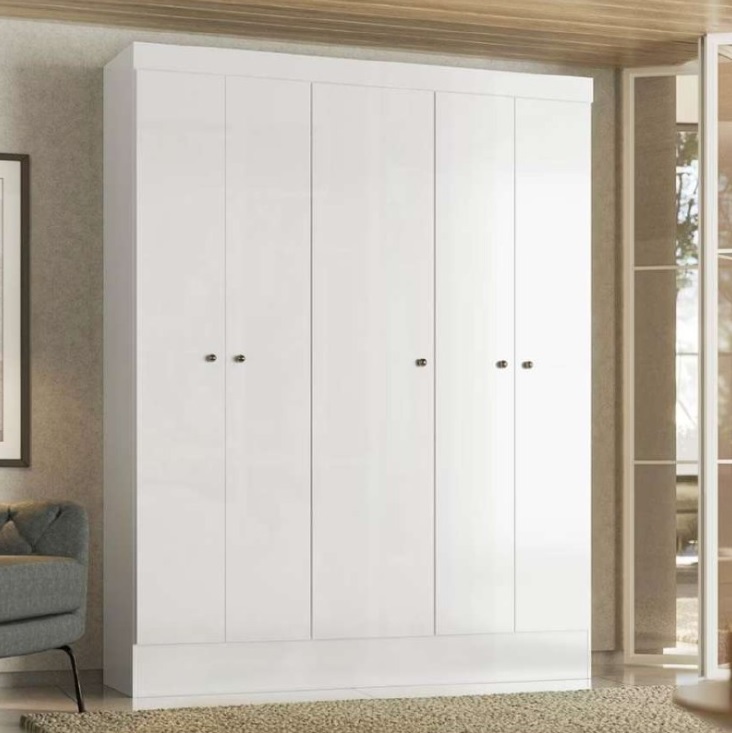 Guarda-Roupa Demóbile Ártico com 5 Portas e 135 cm de Largura