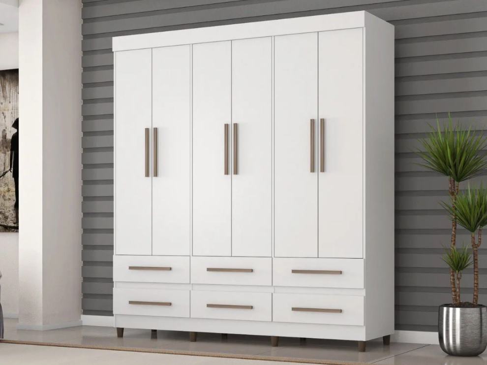 Guarda-roupa 6 Portas 6 Gavetas Araplac – Maia
