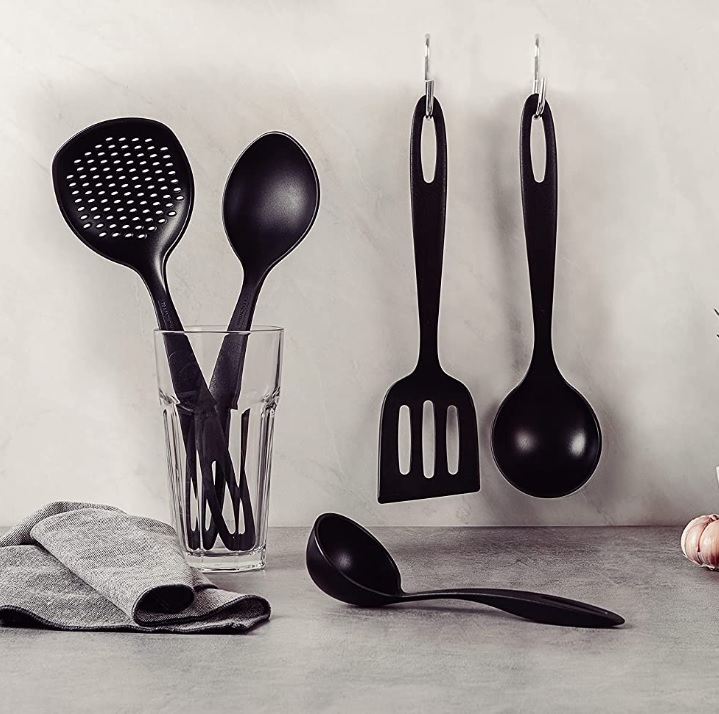 Jogo de Utensílios Tramontina Ability em Nylon Preto 05 Peças