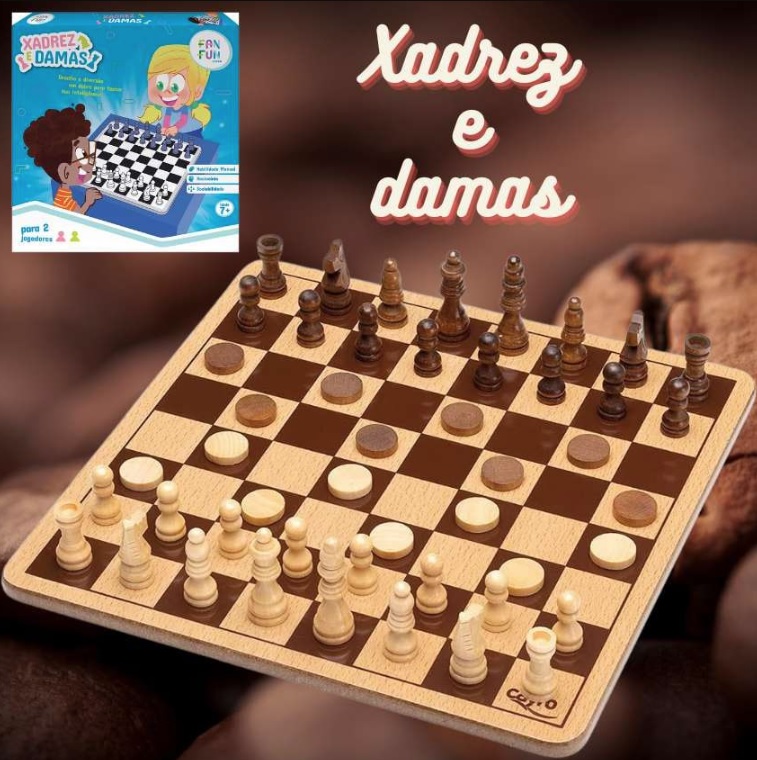 Jogos Clássicos - Xadrez E Damas - Fanfun - New Toys