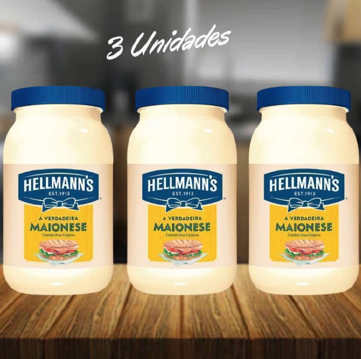 Kit Maionese Hellmanns Tradicional 500g – 3 Unidades