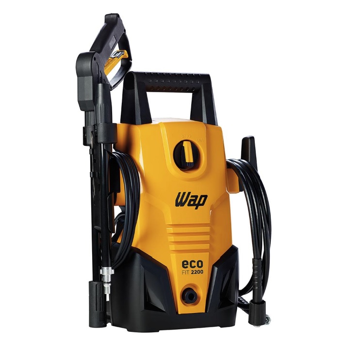 Lavadora de Alta Pressão Wap Eco Fit 2200 1500PSI Econômica com Jato de Água Leque e Concentrado e Sistema Stop Total – 1400W 110V