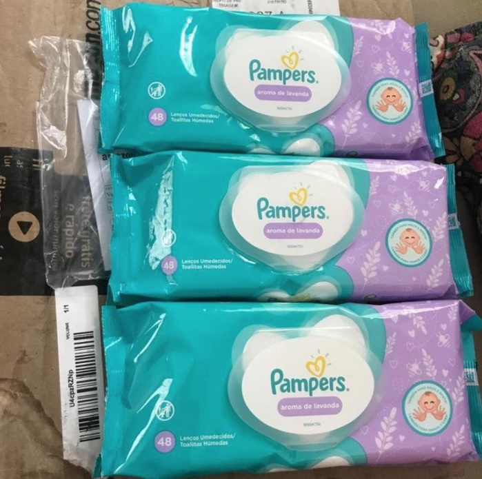 Lenços Umedecidos Pampers Aroma de Lavanda 48 Unidades