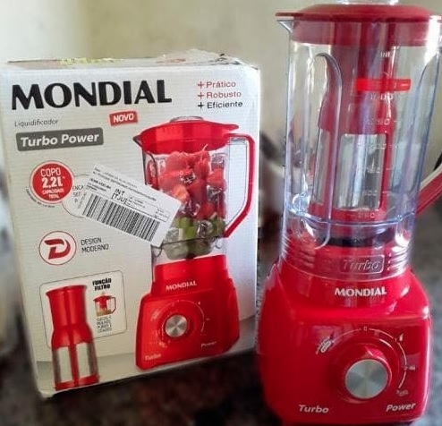 Liquidificador Mondial Turbo Power 500W com 3 Velocidades