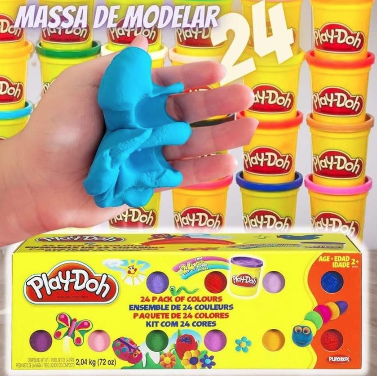 Massa de Modelar Play-Doh 24 Potes – 20383 – Hasbro, Cores diversas – Exclusivo Amazon