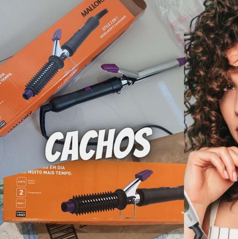 Modelador de Cabelo Mallory Style 2 em 1 Bivolt Preto