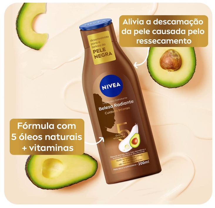 NIVEA Hidratante Desodorante Beleza Radiante Cuidado Intenso 200ml