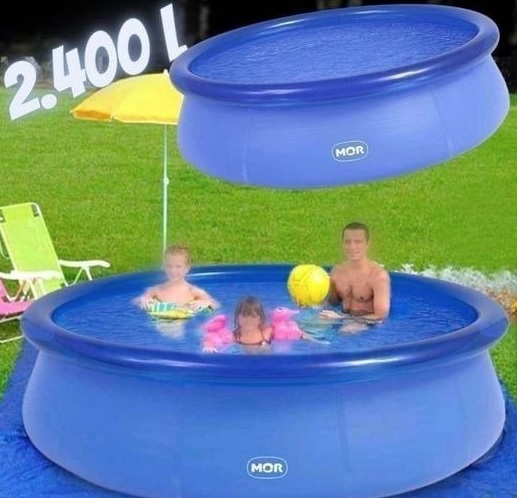 Piscina Inflável Lona Reforçada 2.400 Litros Azul Mor