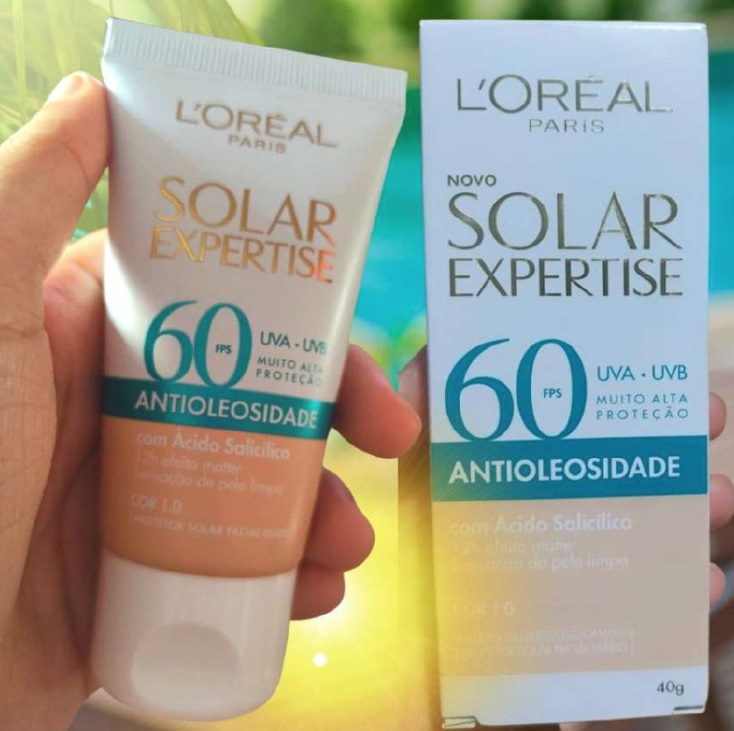 Protetor Solar Facial L’Oréal Paris Solar Expertise Antioleosidade Fps60 Cor 1.0 Clara 40G