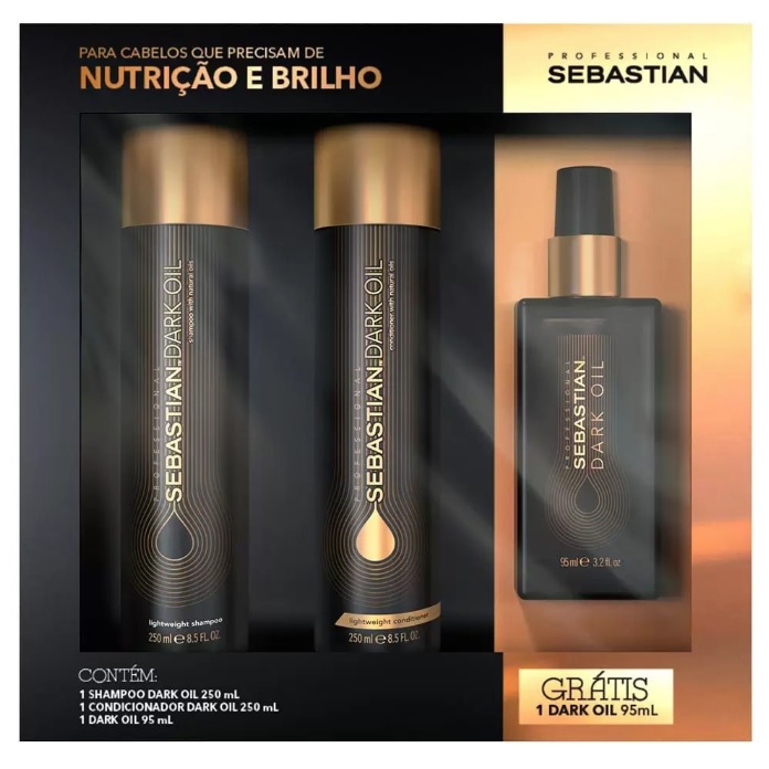 Sebastian Dark Oil Kit Shampoo+ Condicionador + Óleo