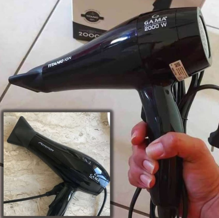 Secador de Cabelo Gama Italy Titanio Ion Preto – 2000W 2 Velocidades
