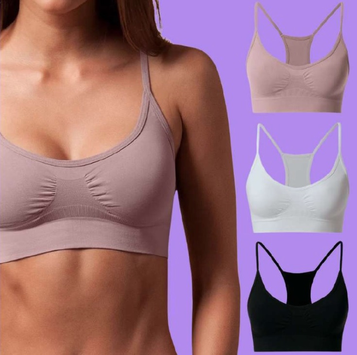 Sutiã Top Básico Sem Costura, She, Feminino