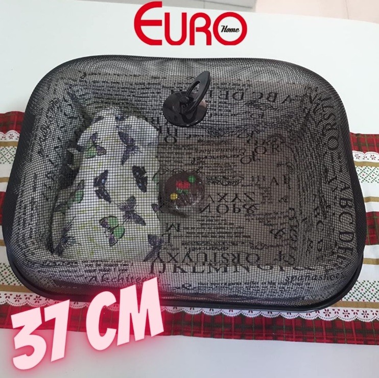 Tela Protetora 37 Cm Retangular Preto, UTS3857, Euro Home