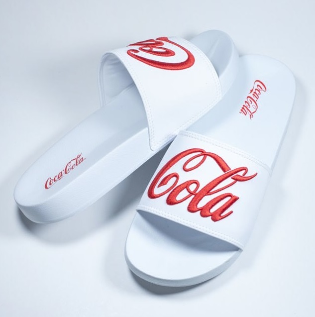 Tênis Slide Logo Coca Bordado, Coca-Cola, masculino