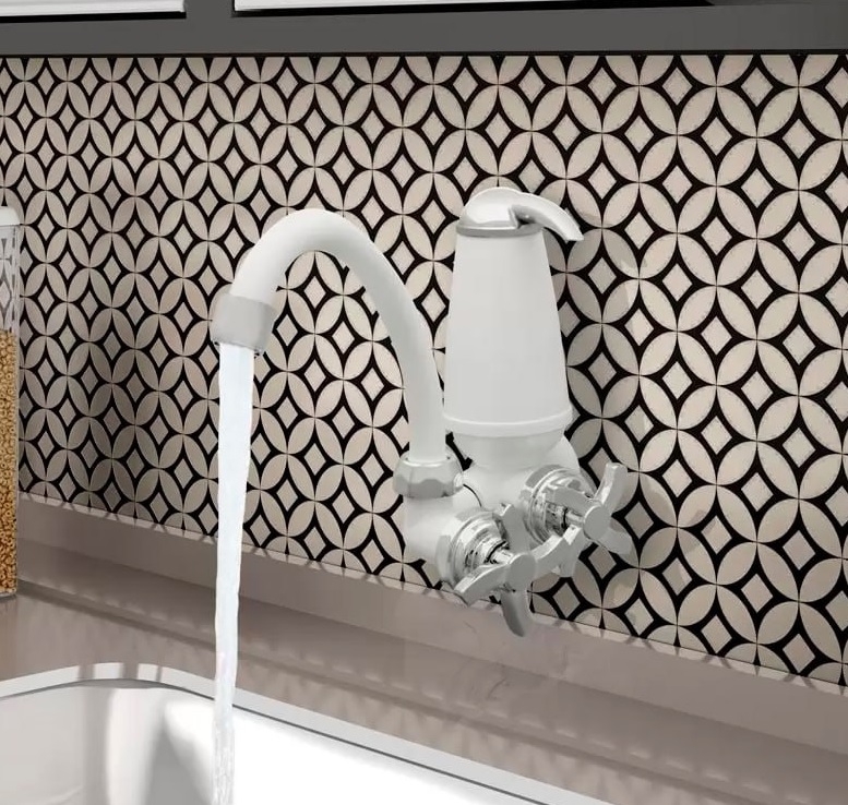Torneira com Filtro para Cozinha Acquabios – de Parede Color Acqua E05 Branca