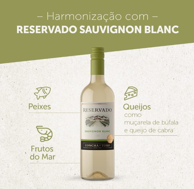 Vinho Chileno Reservado Sauvignon Blanc 750ml