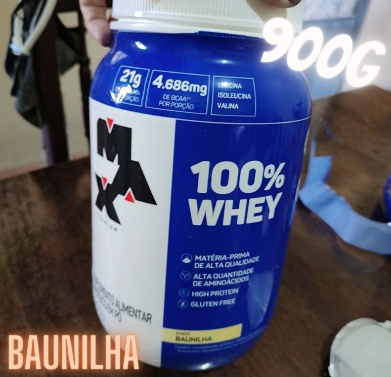 100% Whey – 900G Baunilha – Max Titanium, Max Titanium