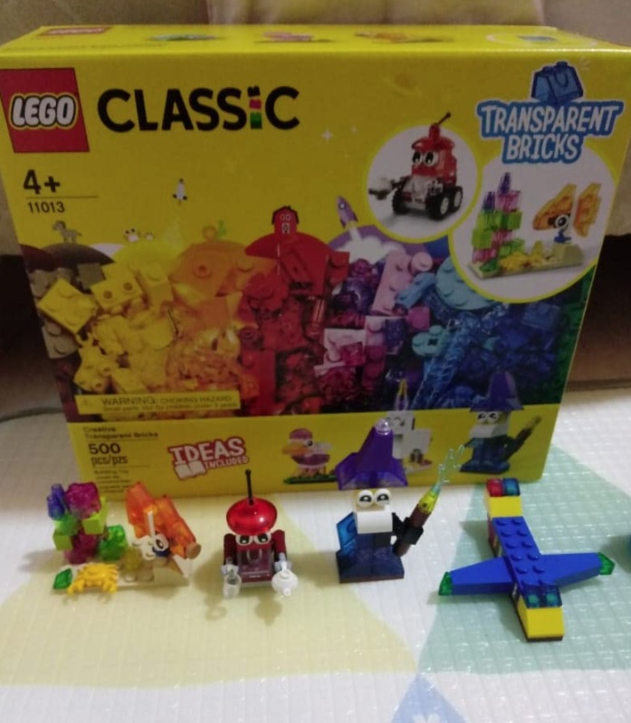 11013 LEGO® Classic Blocos Transparentes Criativos; Kit de Construção para Crianças (500 peças)