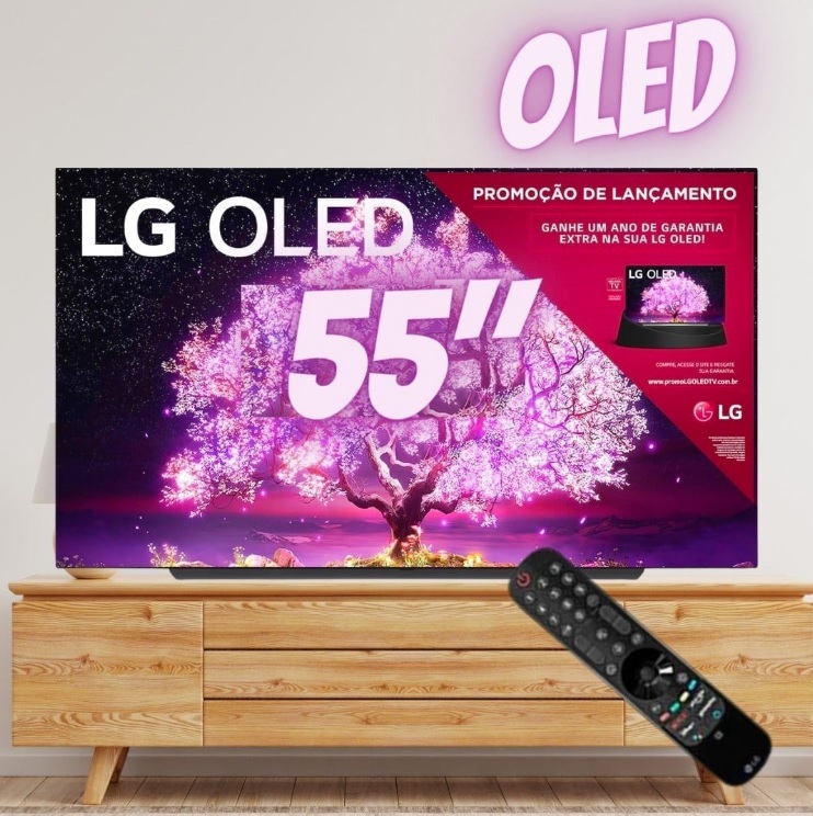 Smart TV LG 55″ 4K OLED55C1 120Hz G-Sync FreeSync 4x HDMI 2.1 Inteligência Artificial ThinQAI Google Alexa 2021