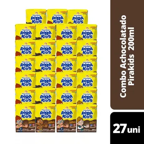 Achocolatado pirakids 200ml 27 unidades – PIRACANJUBA