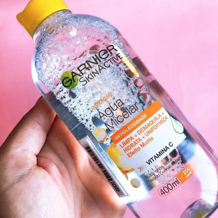 Água Micelar Garnier SkinActive Antioleosidade Vitamina C, 400ml